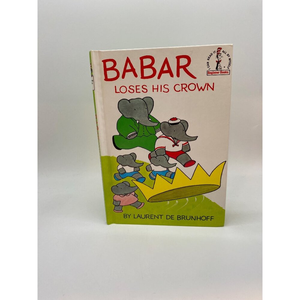 Vintage Dr. Seuss Babar Loses His Crown Hardcover Children's Book by Laurent De
